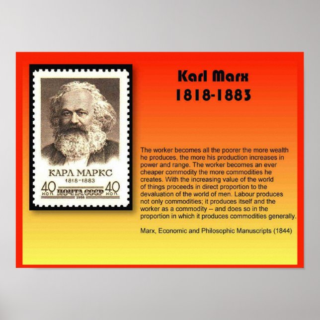 Pôster História, Política, Karl Marx 1818-1883 (Frente)