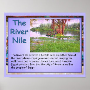 Pôster História, rio Nile de Egipto antigo