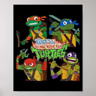 Poster Histórias das Tartarugas Ninja Mutantes nage Caixa