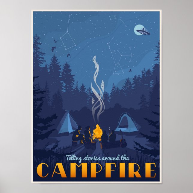 Poster Histórias de Campfire (Frente)