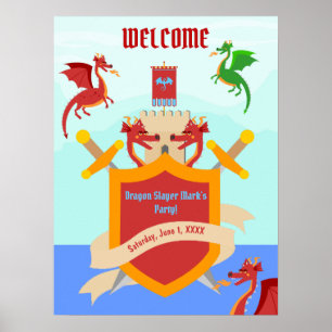 Poster Histórias do Cavaleiro Matador de Dragões Festa de