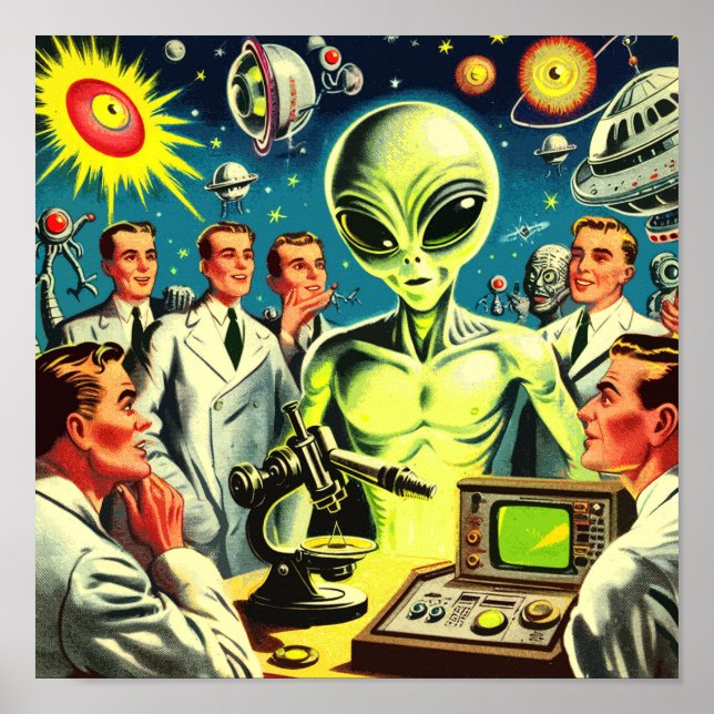 Poster Histórias em quadrinhos de ficção científica da Al (Frente)