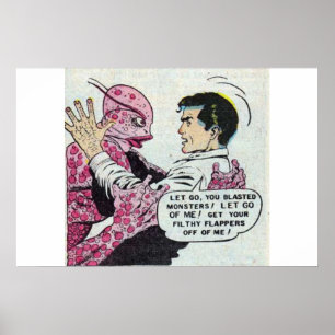 Poster histórias em quadrinhos de horror com idade de Ou