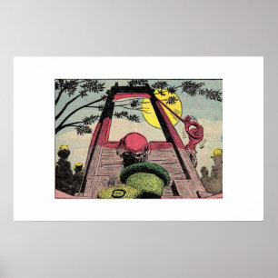 Poster histórias em quadrinhos de horror de idade do ouro