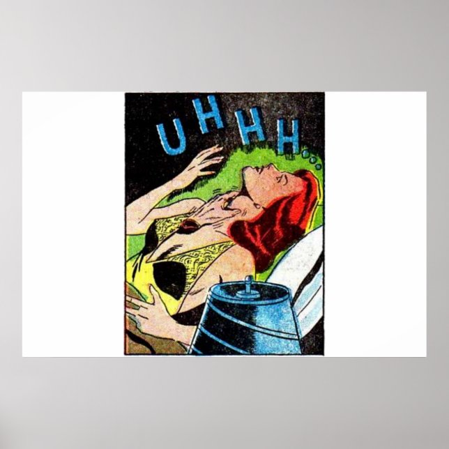 Poster histórias em quadrinhos de horror de idade do ouro (Frente)