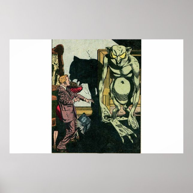Poster histórias em quadrinhos de horror de idade do ouro (Frente)
