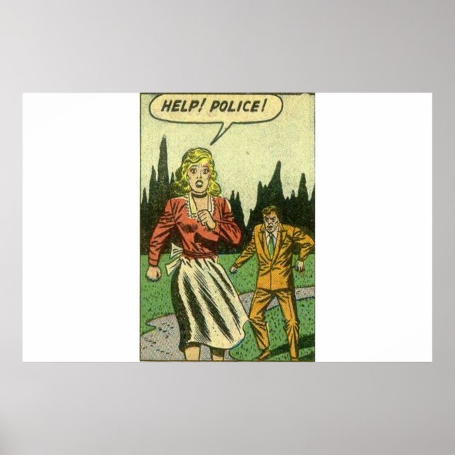 Poster histórias em quadrinhos de horror de idade do ouro (Frente)