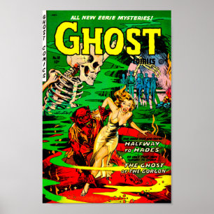 Poster histórias em quadrinhos fantasmas — meio caminh