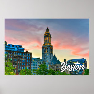 Poster Historic Boston, Massachusetts, EUA