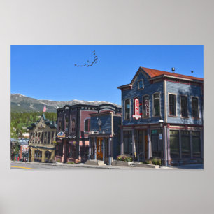 Poster Historic Breckenridge Street, Colorado