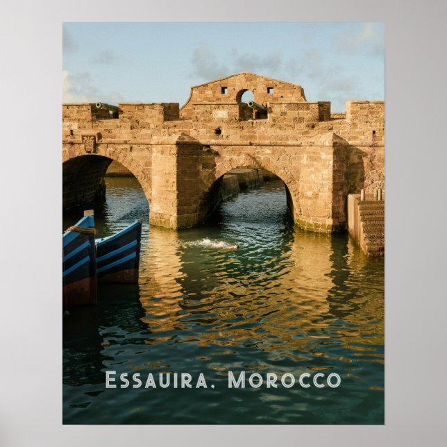 Poster Historic Essaouira Morocco authentic travel photo  (Frente)