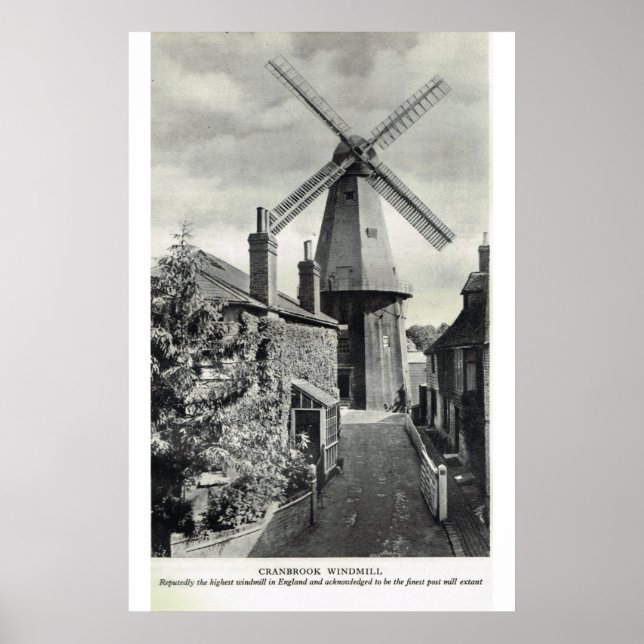 Pôster Historicamente Kent, Cranbrook Windmill (Frente)