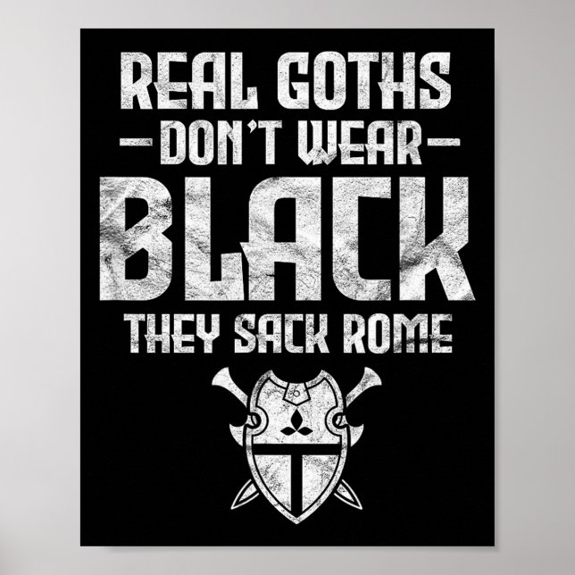 Poster History Teacher Real Goths Don't Wear Black They S (Frente)