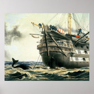 Poster HMS Agamemnon que coloca o cabo atlântico
