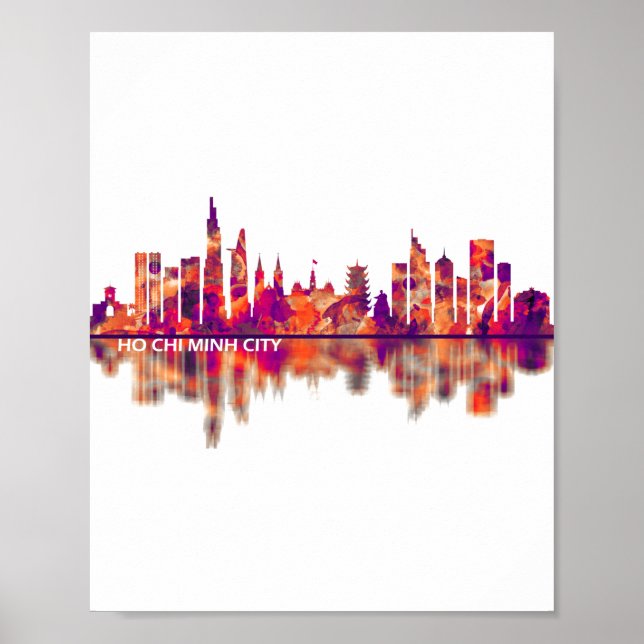 Poster Ho Chi Minh City Vietnam Skyline (Frente)