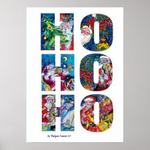 PÔSTER HO HO HO HO PAPAIS NOEIS NATAL MUSICAL NOITE