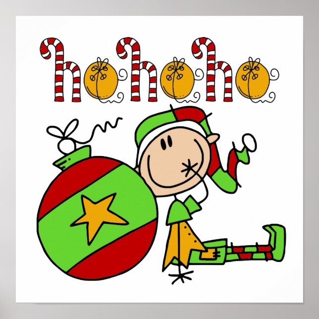 Pôster Ho Ho Ho Holiday Elf (Frente)