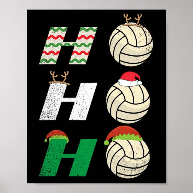 Poster Ho Ho Ho - Jogador da Equipe de Voleibol de Natal  (Frente)
