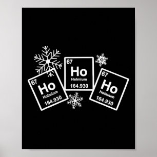 Poster Ho Ho Ho Química do Holmium Elemento 67 da Tabela