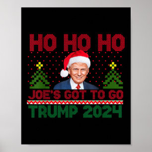 Poster Ho Ho Joes Tem Que Ir Trump 2024 Feliz Natal