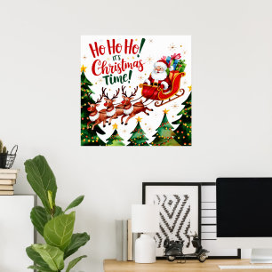 Poster Ho Ho Papai Noel Natal