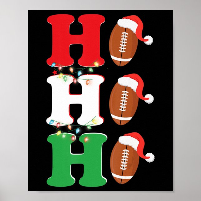 Poster Ho Ho Santa Hat - Natal (Frente)