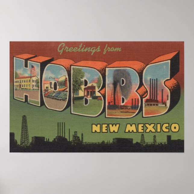 Poster Hobbs, Novo México - Cenas com Letras Grandes (Frente)