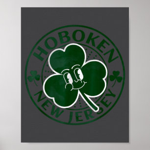 Poster Hoboken Nova Jersey Trevo Irlandês Nj Lembrança Re