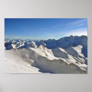 Poster Hochgurgl Obergurgl Tirol Alps Austríacos