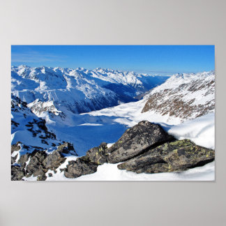 Poster Hochgurgl Obergurgl Tyrol Alps Austríacos