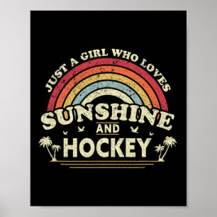 Poster Hockey. Apenas Uma Menina Que Ama Sol E Hóquei