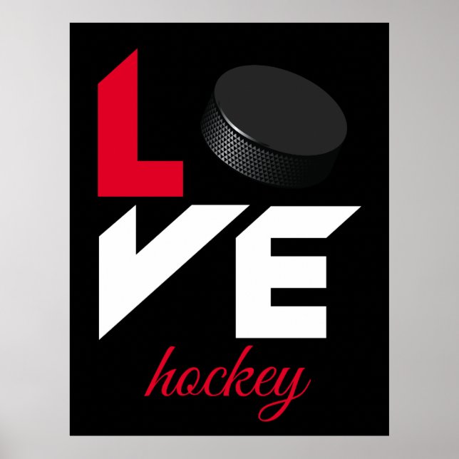 Poster Hockey com amor (Frente)