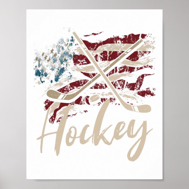 Poster Hockey Com Bandeira O Do Golpe De Julho (Frente)