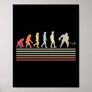 Poster Hockey Evolution - Amantes do Esporte Jogador de H