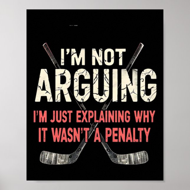 Poster Hockey Explaining Why It Wasn't A Penalty (1)  (Frente)