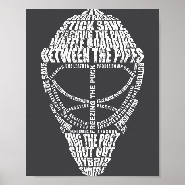 Poster Hockey Goalie Quote For Hockey Goalie  (Frente)