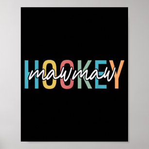 Poster Hockey Mawmaw Retro Vintage Amante do Jogador de H