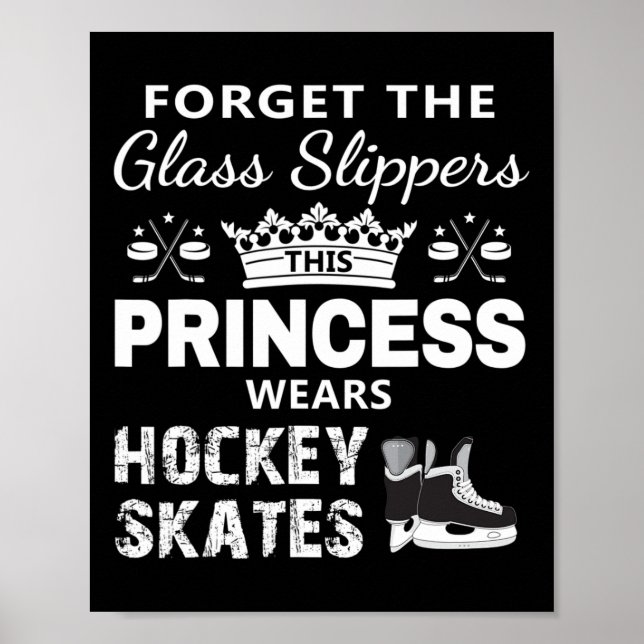 Poster Hockey para Meninas - Esta Princesa Veste Ska de H (Frente)