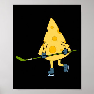 Poster Hockey Player Cute Cheese Hobby Sports Performance