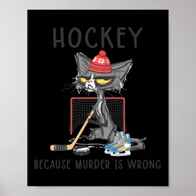 Poster Hockey Porque Assassinato É Hóquei em Gato Diverti (Frente)