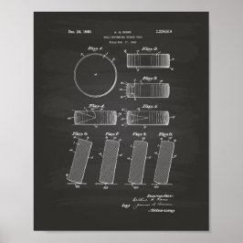 Pôster Hockey Puck 1940 Patent Art - Chalkboard