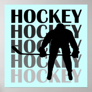 Poster Hockey Silhouette T-shirts and Gifts