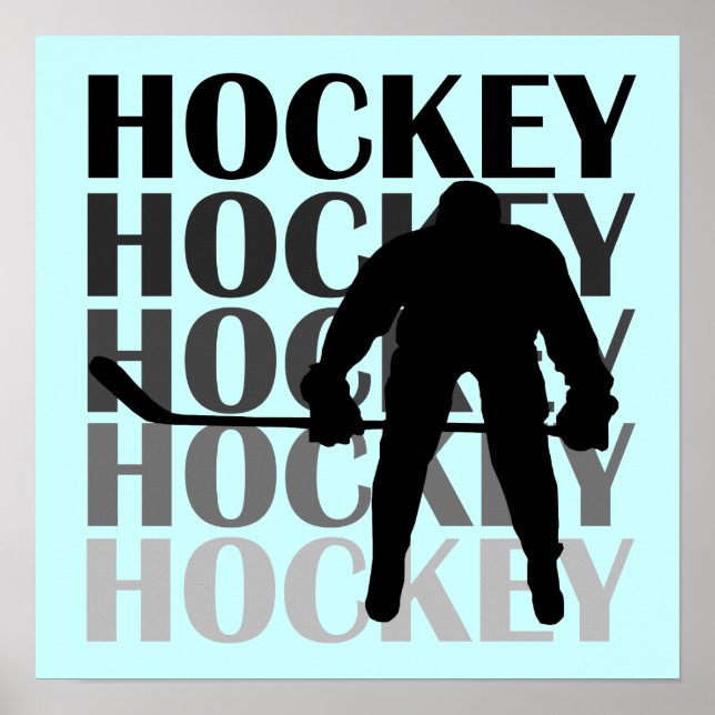 Poster Hockey Silhouette T-shirts and Gifts (Frente)