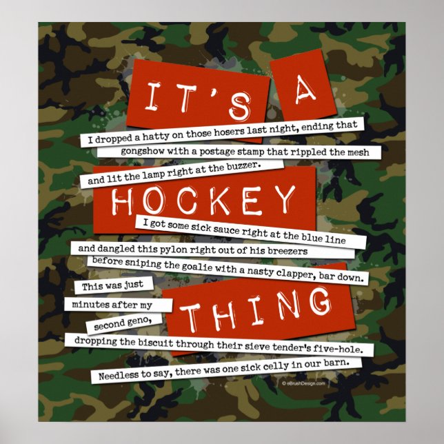 Poster Hockey Slang (Frente)