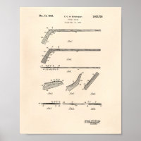 Hockey Stick 1935 Patent Art - Old Peper