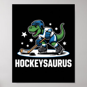 Poster Hockeysaurus T-rex Hóquei Dinossauro _1
