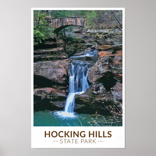 Poster Hocking Colinas State Park Ohio Art (Frente)