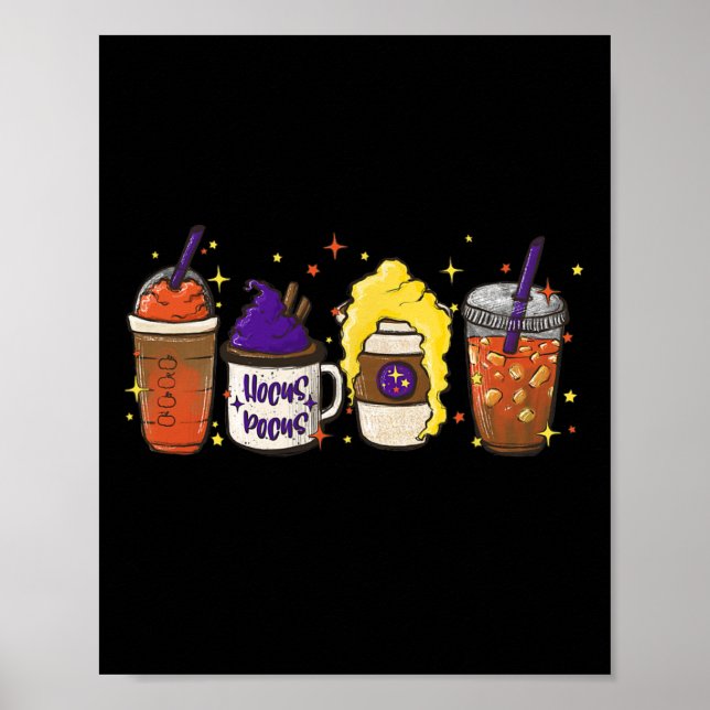 Poster Hocucus Pumpkin Spice Latte Café Queda S (Frente)