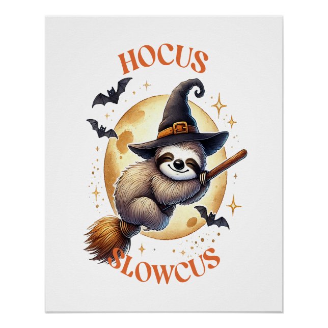 Pôster Hocus Slowcus Witch Sloth (Frente)