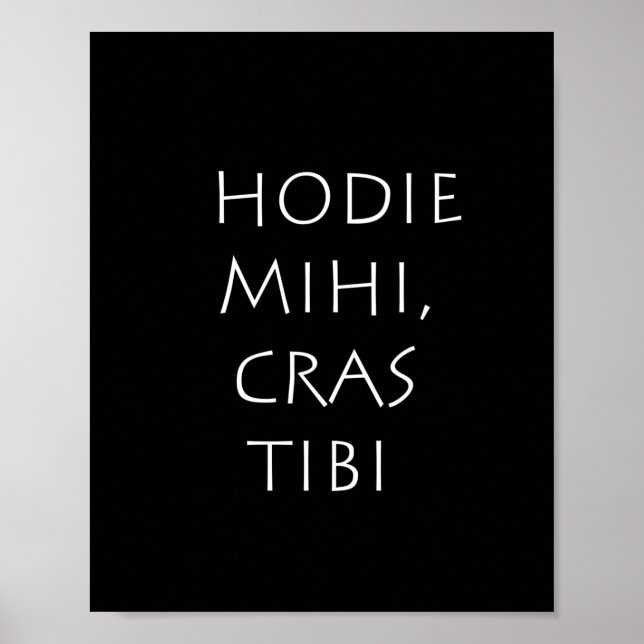 Poster Hodie mihi cras tibi (Frente)